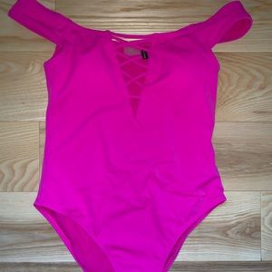 Pac Sun LA Hearts Hot Pink One Piece Bathing Suit